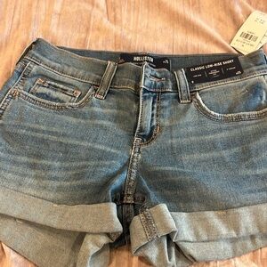 NWT Hollister sz 25/0 low rise jean shorts